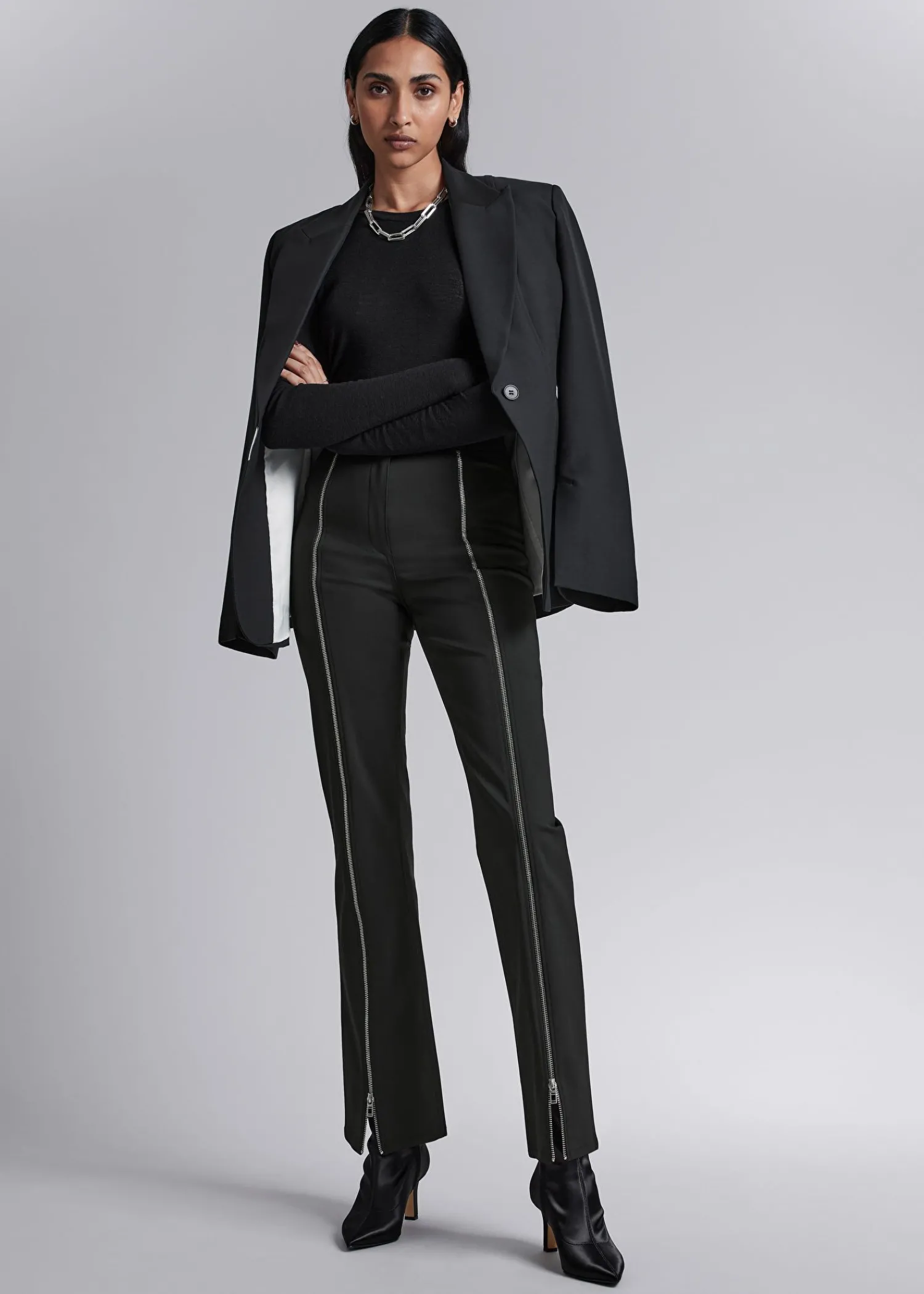 Fashion Bukser Med Lynlas Kvinder Bukser