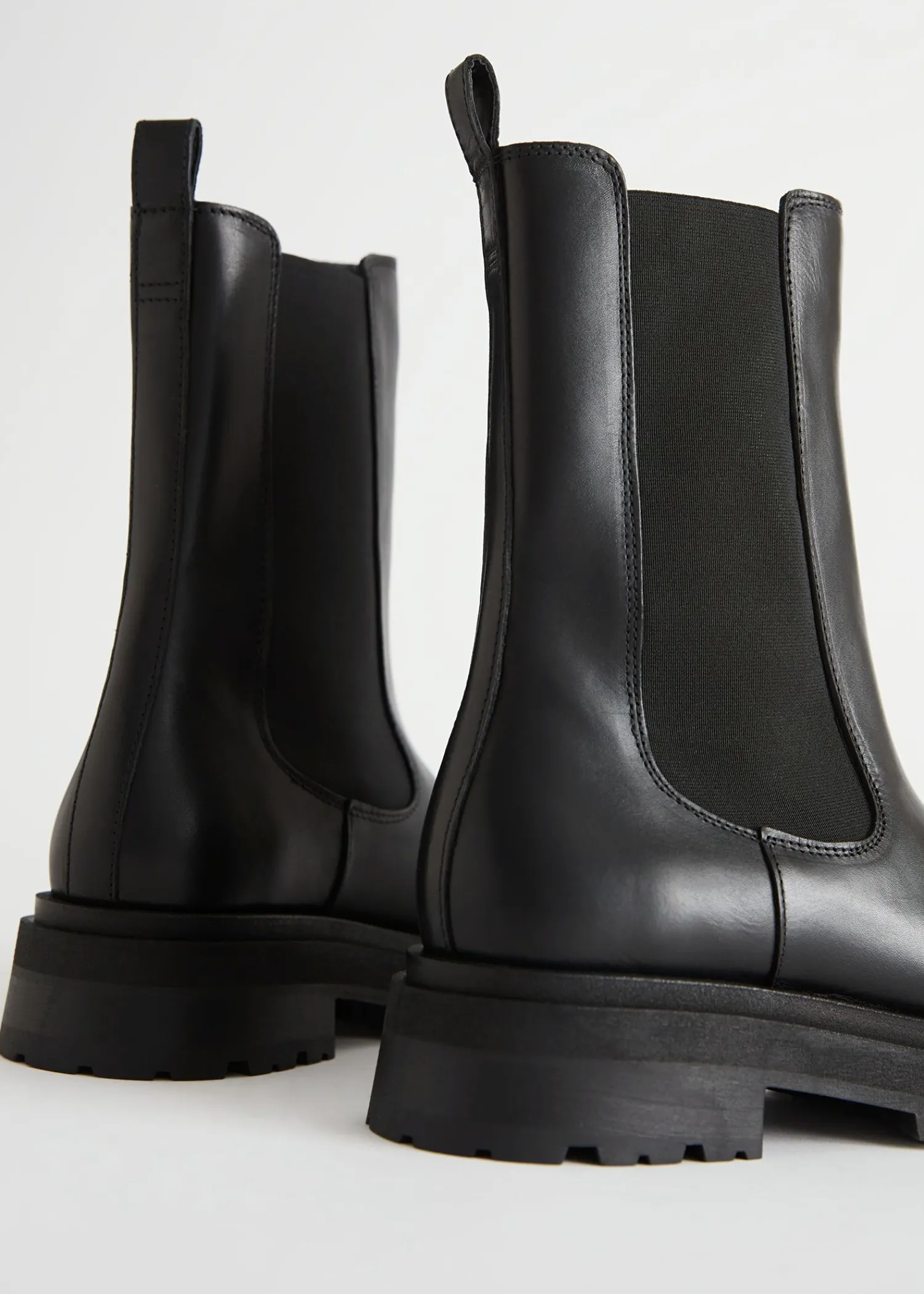 Cheap Chunky Chelsea LaederStøvler Kvinder Støvler