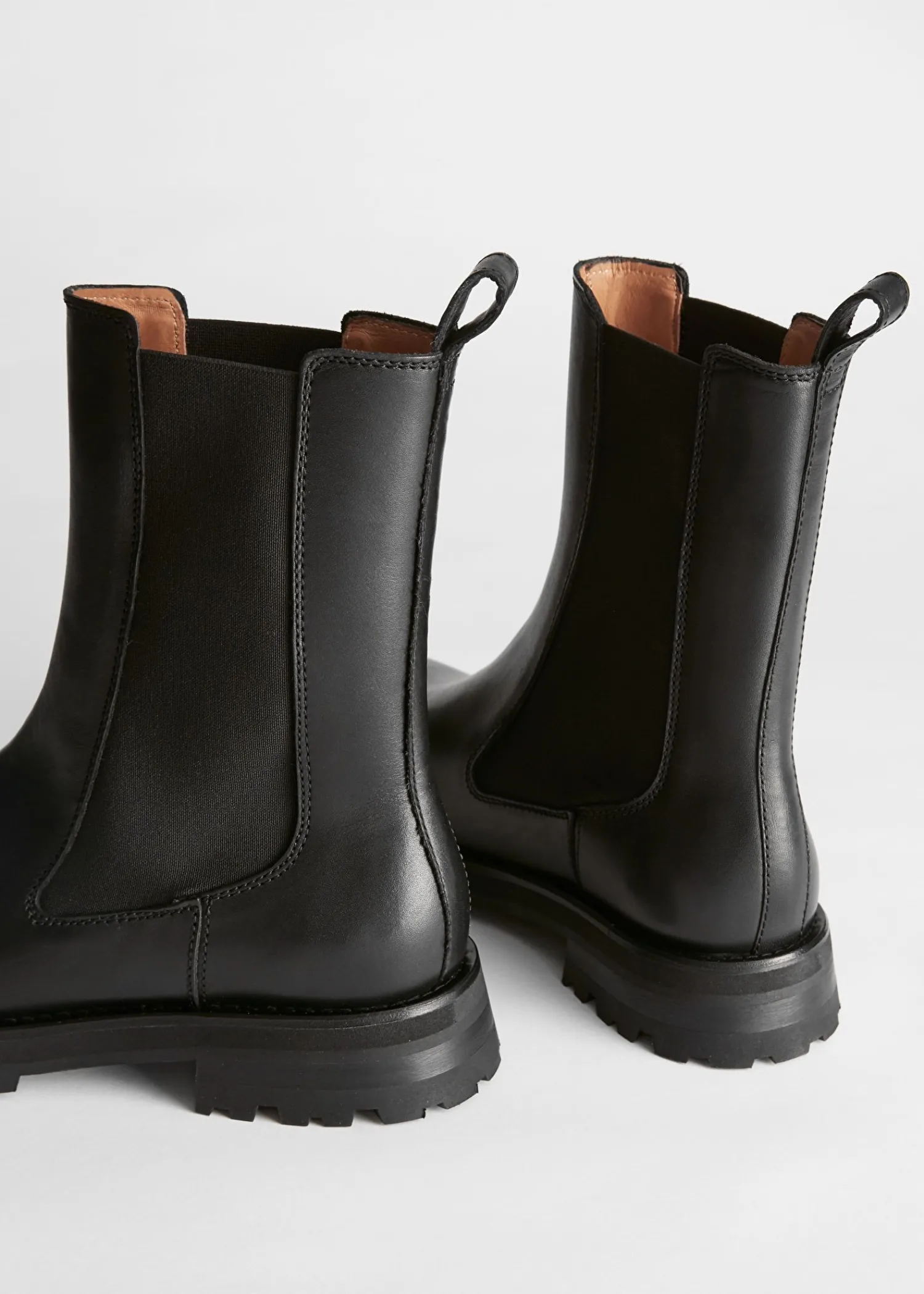 Cheap Chunky Chelsea-Støvler I Laeder Kvinder Støvler