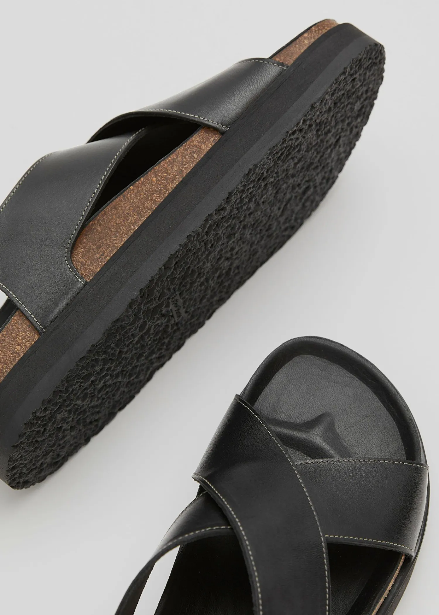 Online Criss-Cross Laedersandaler Kvinder Flade Sandaler