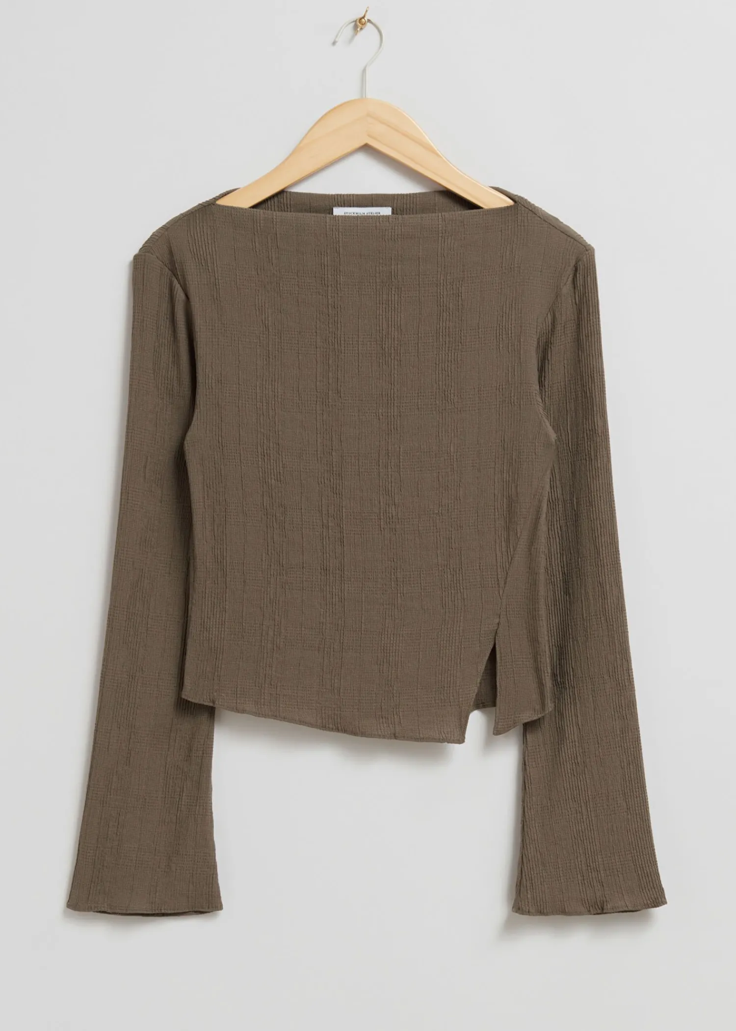 Online Cropped Asymmetrisk Frilled Top Kvinder Toppe