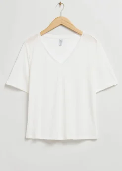 Flash Sale Crossover T-Shirt Med V-Hals Kvinder Toppe