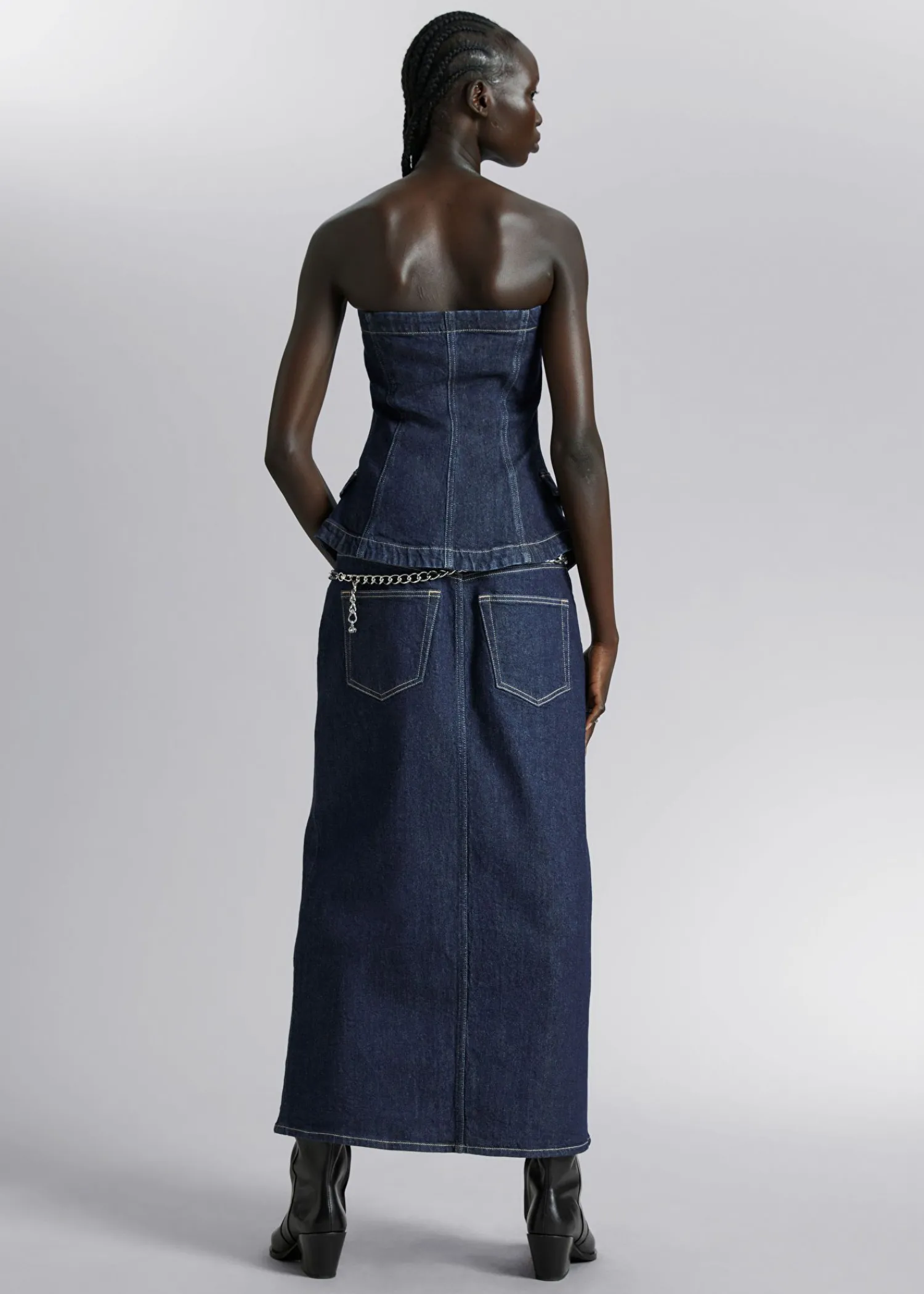 Best Denim Tube Top Kvinder Denim
