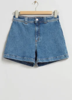 Cheap Denimshorts Med Hoj Talje Kvinder Bukser