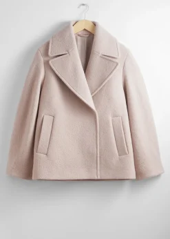 Shop Dobbeltradet Uldjakke Kvinder Frakker & Jakker