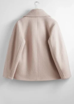 Shop Dobbeltradet Uldjakke Kvinder Frakker & Jakker