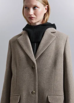 Discount Enkeltradet Frakke Kvinder Frakker & Jakker