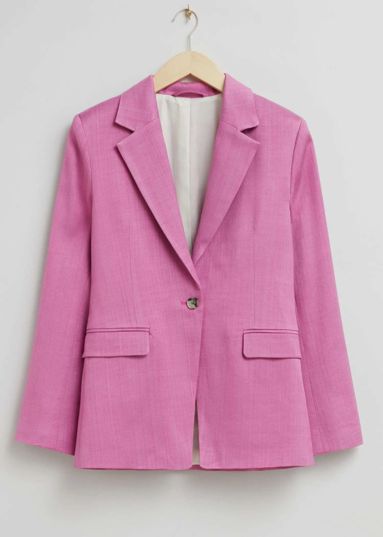 Store Enkeltradet Monteret Taljeblazer Kvinder Sæt Og Dragter