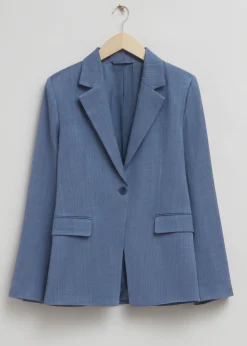 Sale Enkeltradet Monteret Taljeblazer Kvinder Sæt Og Dragter