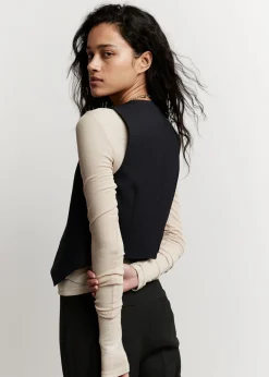 Clearance Enkeltradet Vest Kvinder Toppe