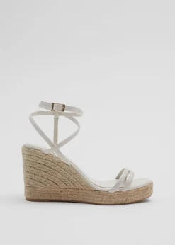 Hot Espadrillesandaler I Laeder Kvinder Sandaler Med Hael