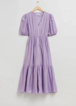 Outlet Fastsiddende Maxi-Kjole Kvinder Kjoler