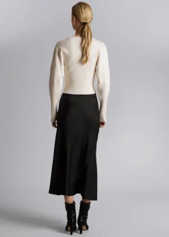 Clearance Figursyet Ribstrikket Cardigan Kvinder Strik