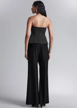 Outlet Flared Bustier Top Kvinder Toppe