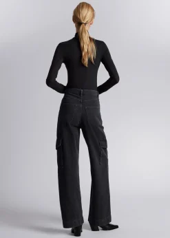 Sale Frill-Cuff Mock-Neck Top Kvinder Toppe