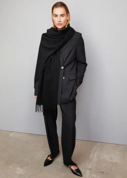 Sale Frynset Uldtorklaede Kvinder Matchende Sæt