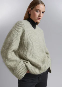 Sale Fuzzy Knit Jumper Kvinder Strik