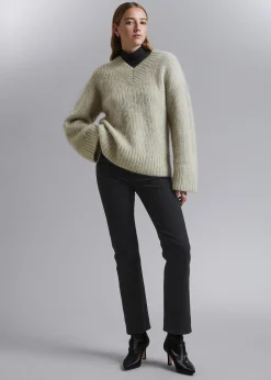 Sale Fuzzy Knit Jumper Kvinder Strik