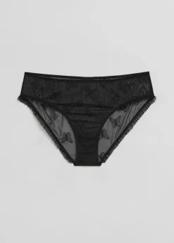 Fashion Gennemsigtige Broderede Sommerfugle Trusser Kvinder Underdele