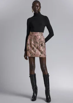 Cheap Glitter Jacquard Mini-Nederdel Kvinder Nederdele