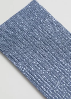 Flash Sale Glitter Rib Strik AnkelStrømper Kvinder Strømper Og Strømpebukser