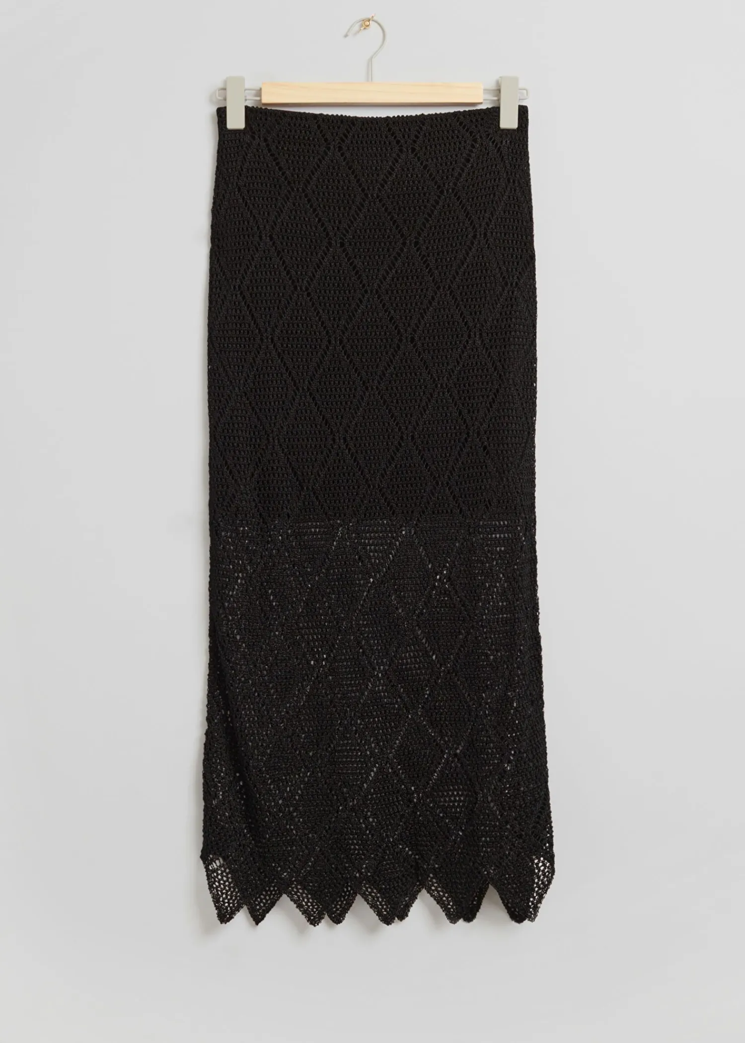 Clearance Haeklet Nederdel Med Kammuslingkant Kvinder Nederdele