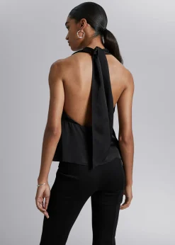 Store Halterneck Top Kvinder Toppe