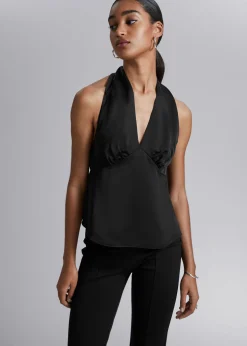 Store Halterneck Top Kvinder Toppe