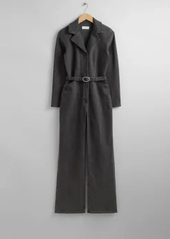 Shop Jumpsuit Med Baelte Kvinder Denim