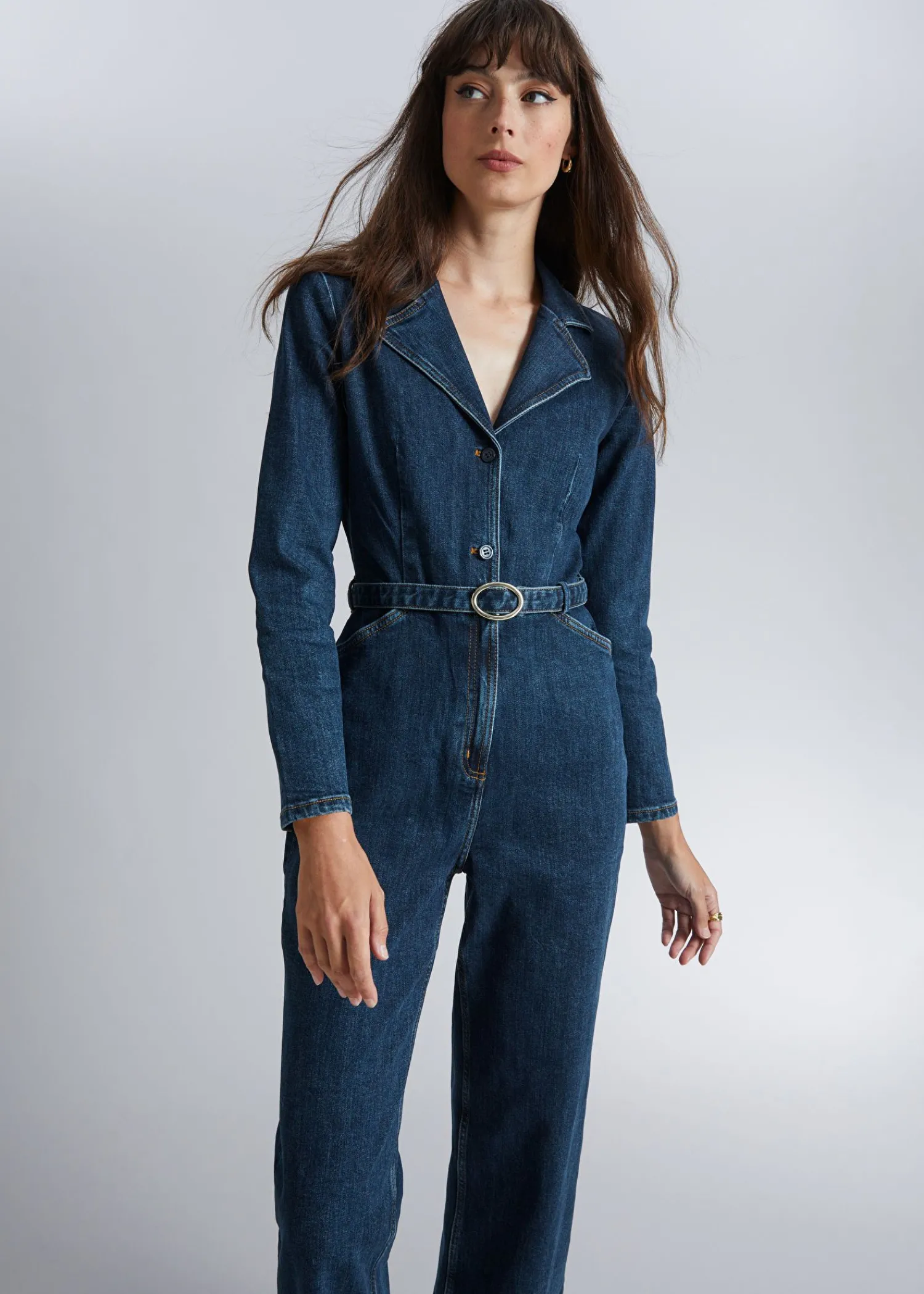 Shop Jumpsuit Med Baelte Kvinder Denim