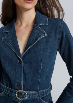 Shop Jumpsuit Med Baelte Kvinder Denim