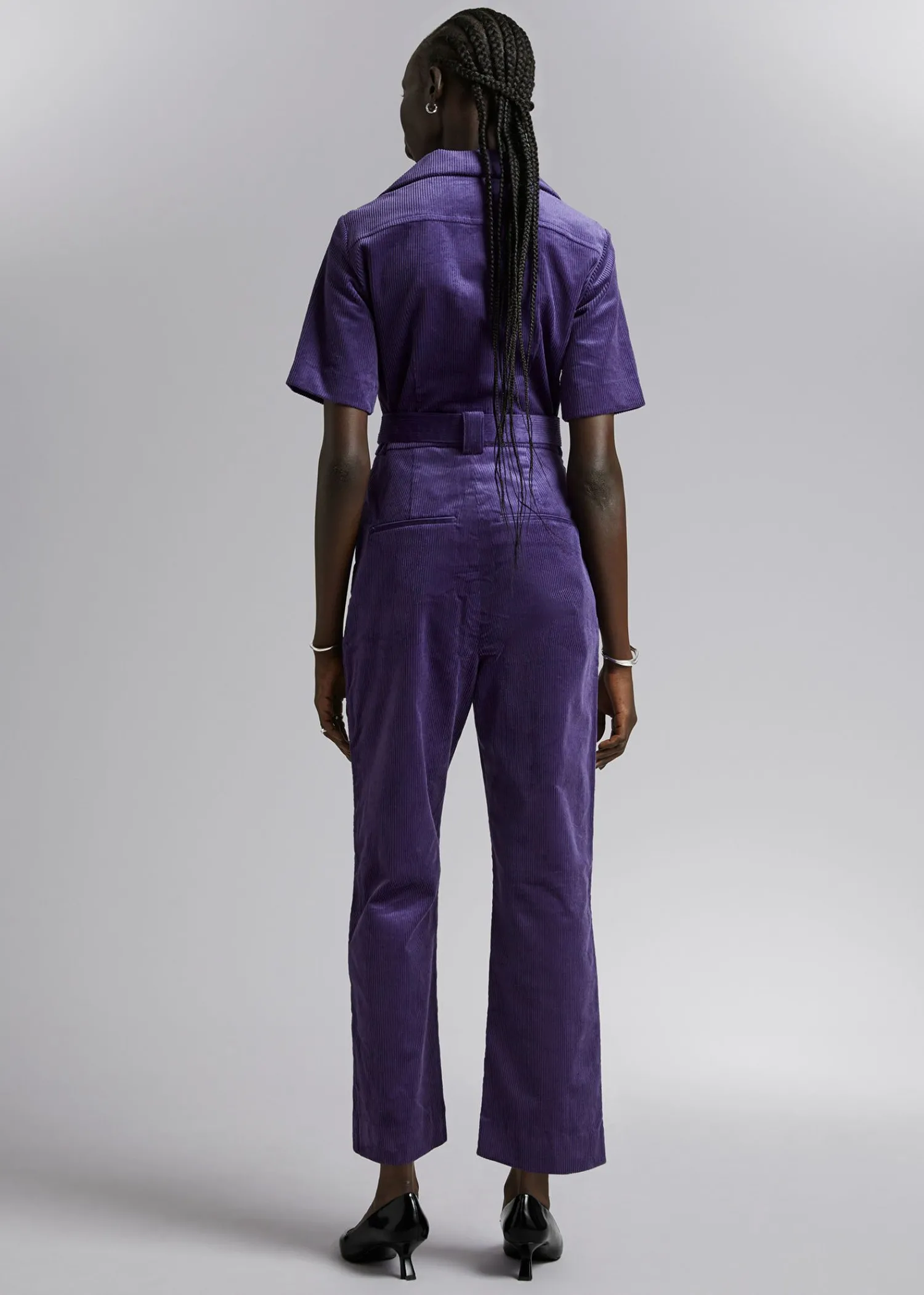 Cheap Jumpsuit Med Baelte I Corduroy Kvinder Jumpsuits