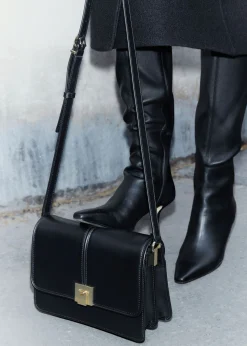 Discount Klassisk Laeder Skuldertaske Kvinder Tasker