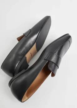 Online Klassiske Slim Laeder Loafers Kvinder Loafers