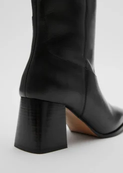 Online KnaeStøvler I Laeder Kvinder Støvler