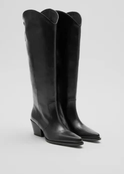 Discount KnaeStøvler I Laeder Kvinder Støvler