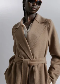 Clearance Kort Frakke Med Baelte Kvinder Frakker & Jakker