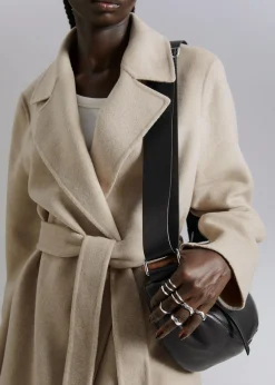 Best Kort Frakke Med Baelte Kvinder Denim