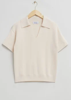 Cheap Kortaermet Sweater Med Aben Krave Kvinder Toppe