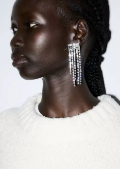 Store Krystal Frynser Oreringe Kvinder Oreringe