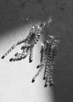 Store Krystal Frynser Oreringe Kvinder Oreringe