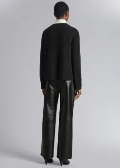 Hot Lige Laederbukser Kvinder Bukser