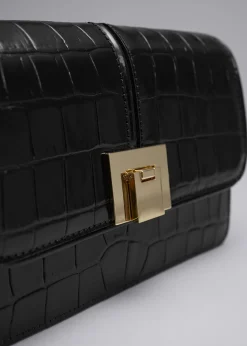 Best Lille Croco Laeder Taske Kvinder Tasker