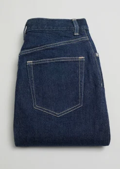 Cheap 5-Lommers Denim Midi-Nederdel Kvinder Denim