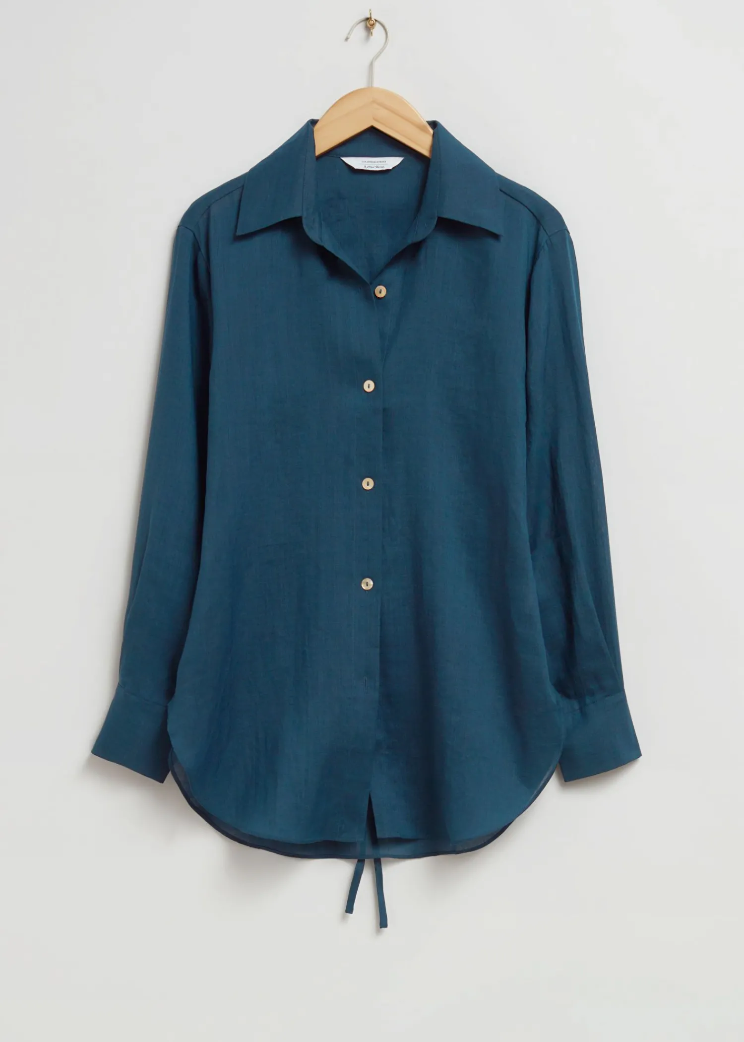 Best Loose-Fit Back-Tie Detail Shirt Kvinder Bluser Og Skjorter