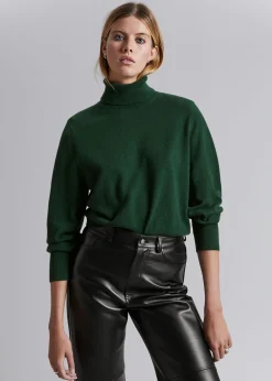 Best Merino Rullekrave Striktroje Kvinder Strik