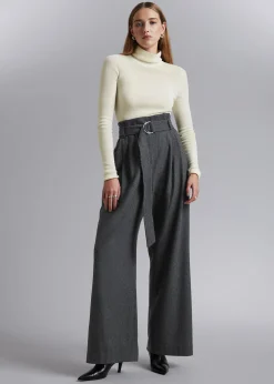 Outlet Merino Rullekravetroje Kvinder Toppe