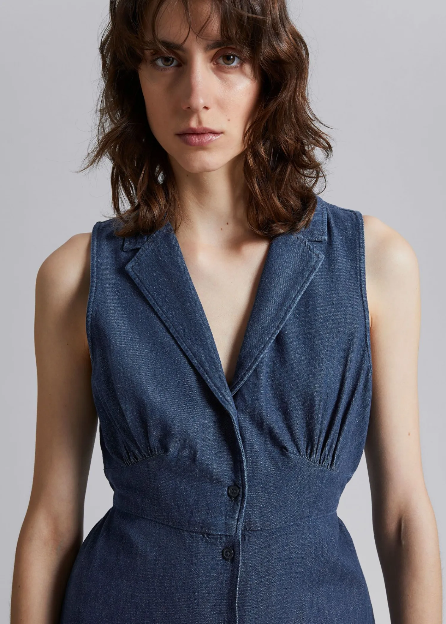 Best Midi Skjortekjole Med Krave Kvinder Kjoler