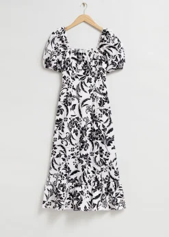 Shop Midikjole I Pufaermet Hor Kvinder Kjoler