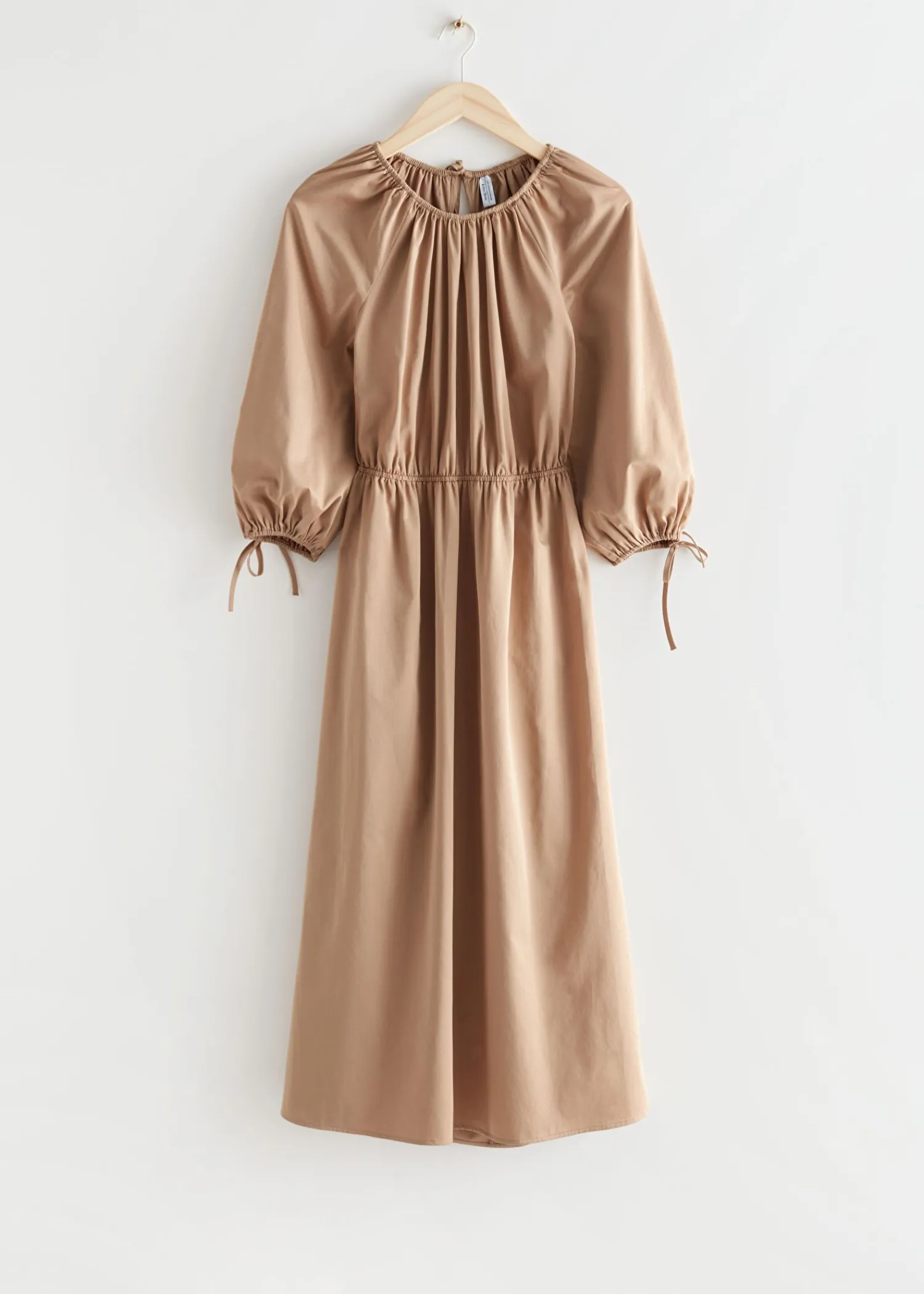 New Midikjole Med Aben Ryg Kvinder Kjoler